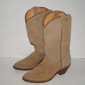 Vtg Mens Double-H By Richland Cowboy Western Boots Sz 10.5 D Made In USA